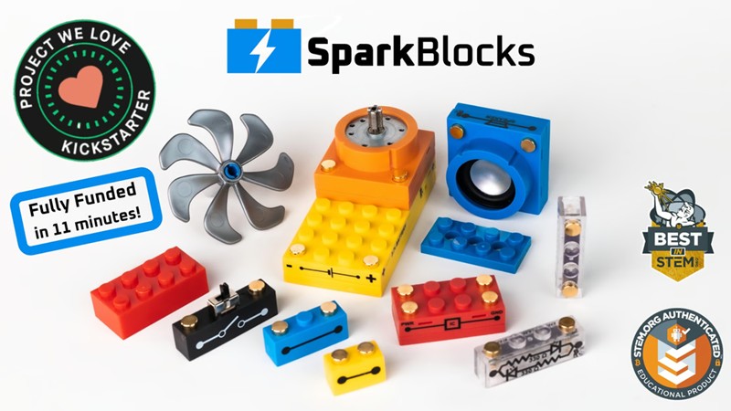 kickstarter - SparkBlocks: STEM blocks that click onto LEGO bricks