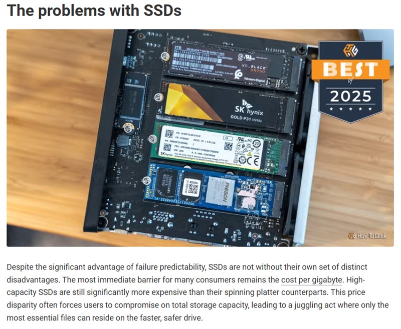 howtogeek - When an HDD dies, it destroys data—when an SSD dies, it saves it