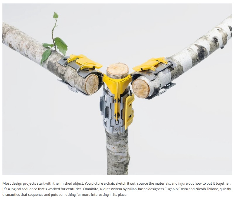 yankodesign - Omnibite’s Screwless Joint Wants You to Build With Raw Branches