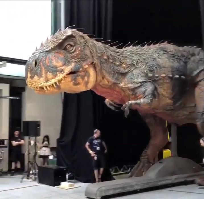 Giant animatronic dinosaur outside BBC HQ.jpg