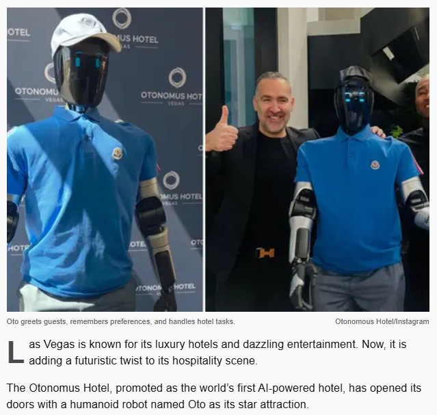 interestingengineering - Video: Multilingual humanoid robot Oto interacts with guests at Las Vegas hotel