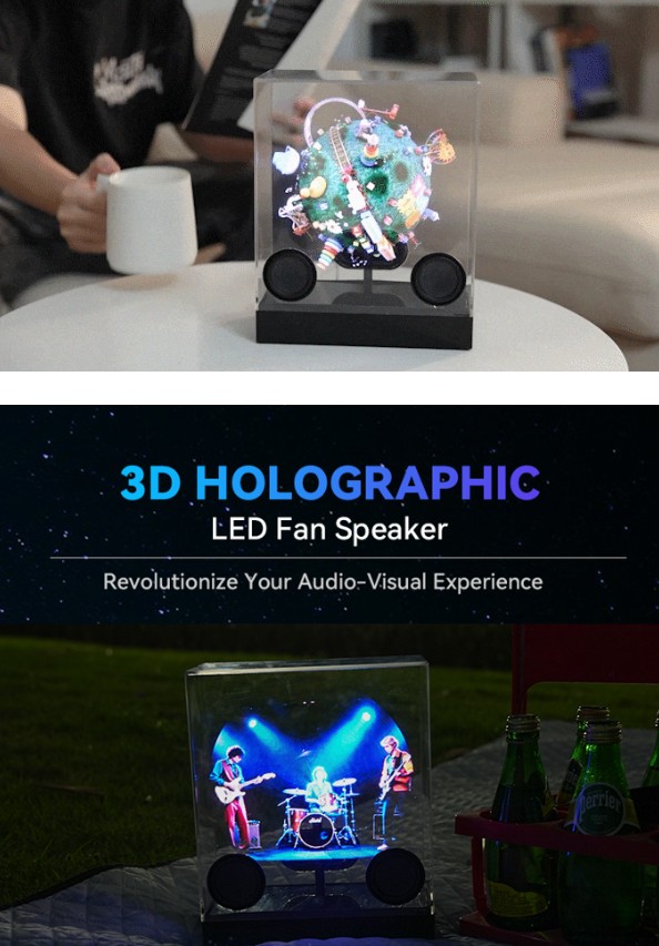 kickstarter - 3D Holographic Fan LED Speaker - Redefine AV Experience