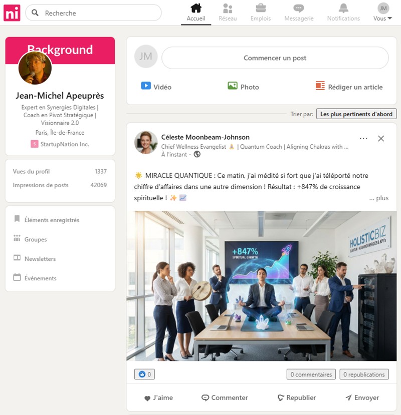 linkedingue - le réseau pas si pro, soooooo si haut