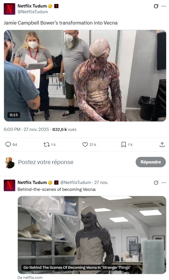 numerama - Stranger Things saison 5 : voici les secrets derrière la transformation hallucinante de Jamie Campbell Bower en Vecna