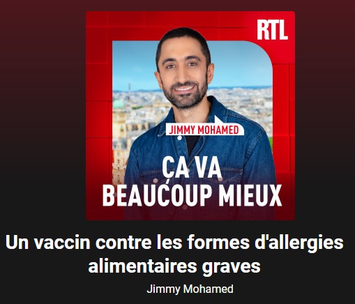 Jimmy Mohamed - Un vaccin contre les formes d'allergies alimentaires graves