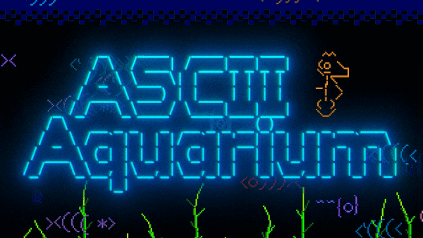 hackaday - Adorable ASCII Aquarium Lives On Your Desk