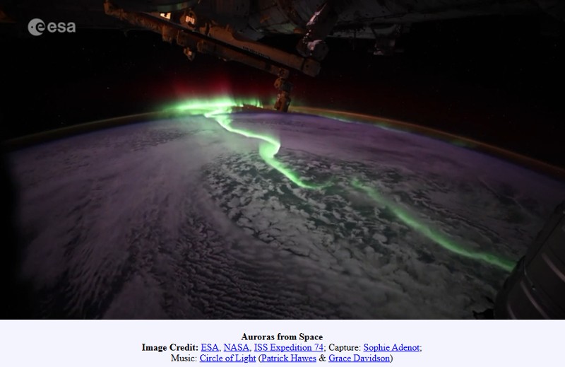 APOD - Auroras from Space