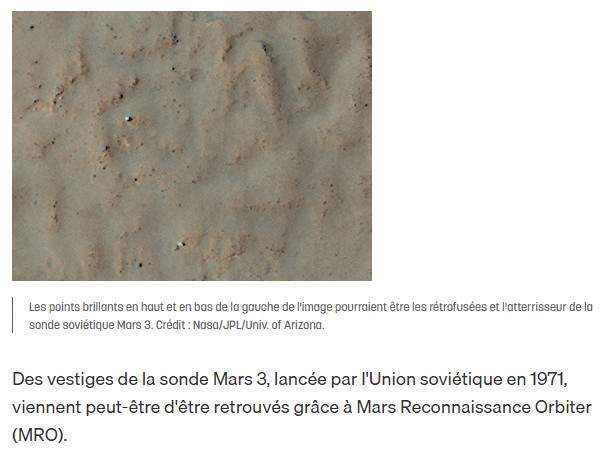 cieletespace - Une sonde soviétique retrouvée sur Mars après 40 ans