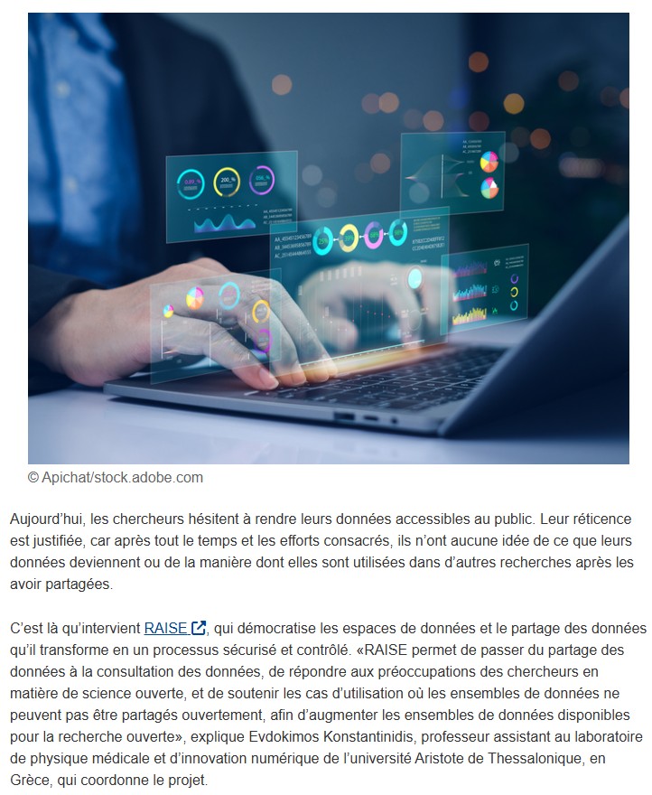 Cordis - Une technologie pour une approche plus transparente du partage, de la consultation et du traitement des données