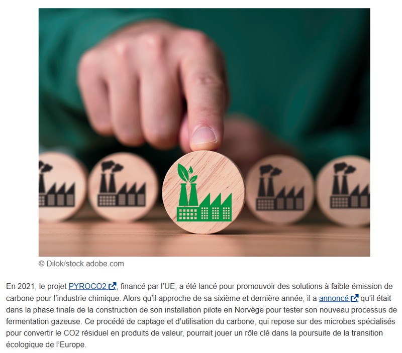 Cordis - Transformer le CO2 en produits durables