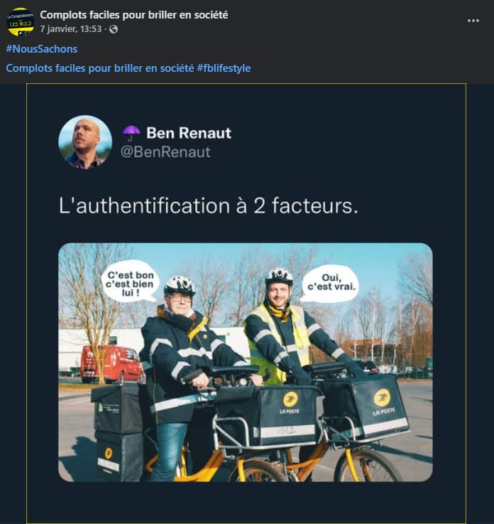 Complots faciles pour briller en société - L'authentification à deux facteurs