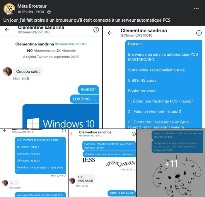 Méta Brouteur - Un jour, j'ai fait croire à un brouteur qu'il était connecté à un serveur automatique PCS