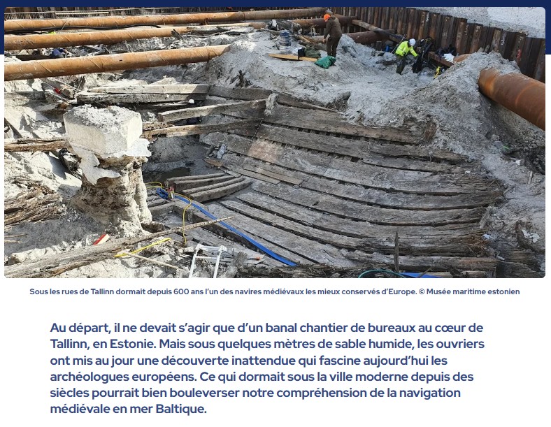 futura-sciences - Sur ce chantier, des ouvriers tombent sur un navire médiéval… et sur une boussole qui affole les experts