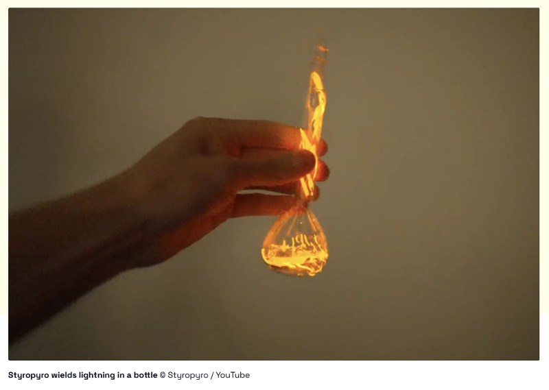 gizmodo - Watch a Mad Scientist YouTuber Make Lightning in a Bottle From Mercury and Neon