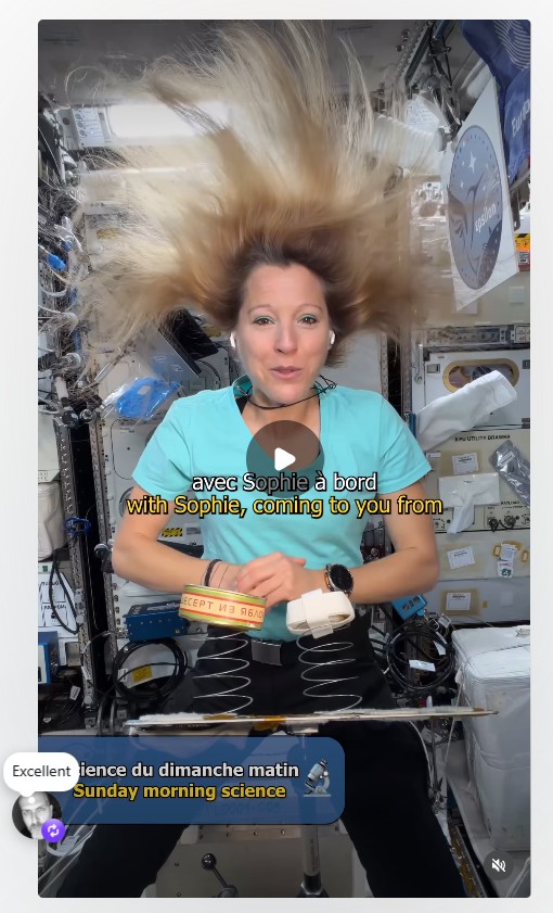 soph_astro - Jour 057, orbite 0896 – La science du dimanche matin avec Sophie, épisode 3 : se peser en micropesanteur, partie 2