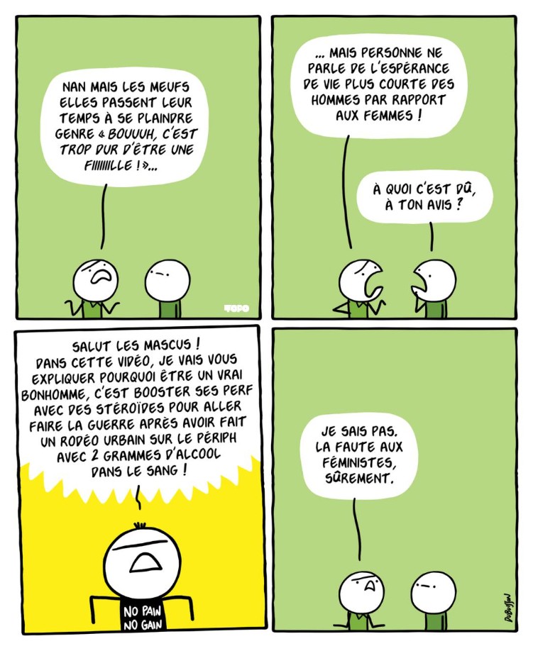 toporevue et unpied - sur le masculinisme
