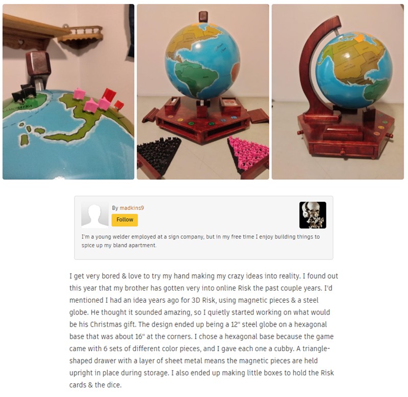 instructables - 3D Risk Game