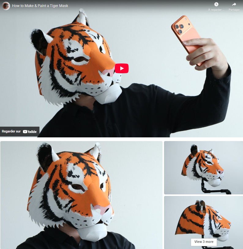 instructables - An Easy and Perfect Paper Tiger Mask