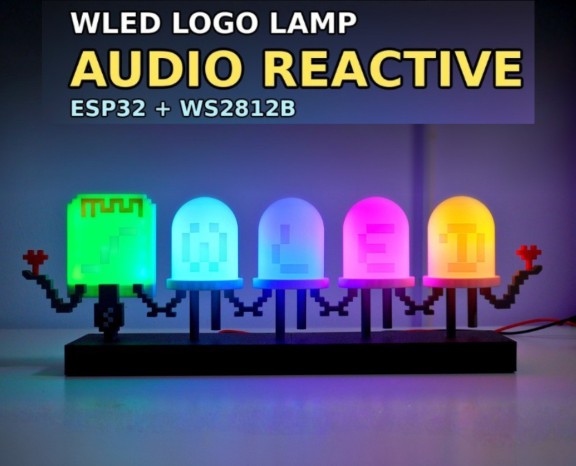 instructables - Audio Reactive WLED LED Lamp (ESP32 + WS2812B + 3D Printing)