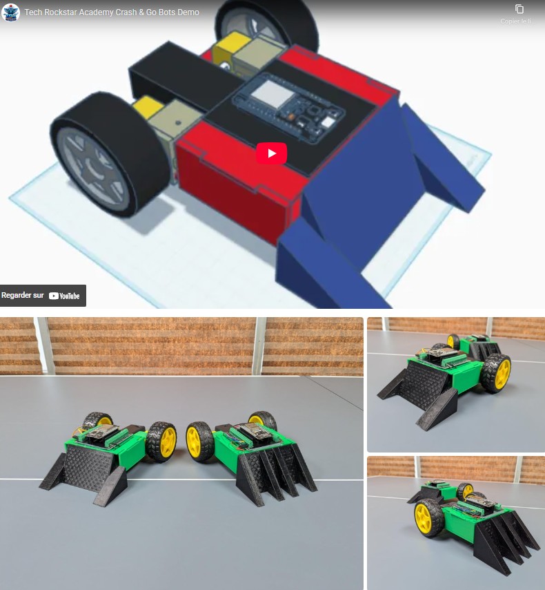 instructables - Tech Rockstar Academy Crash & Go Bots