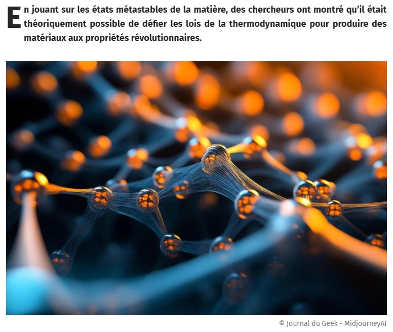 JDG - Une nouvelle classe de matériaux semble défier les lois de la physique