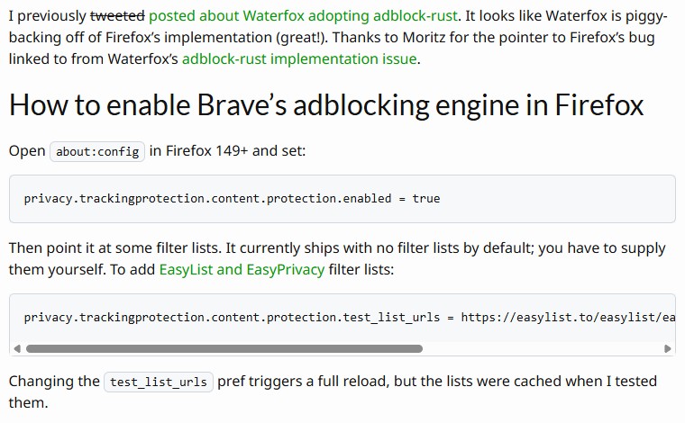 Korben - Firefox embarque en douce le moteur d'adblock open source de Braves