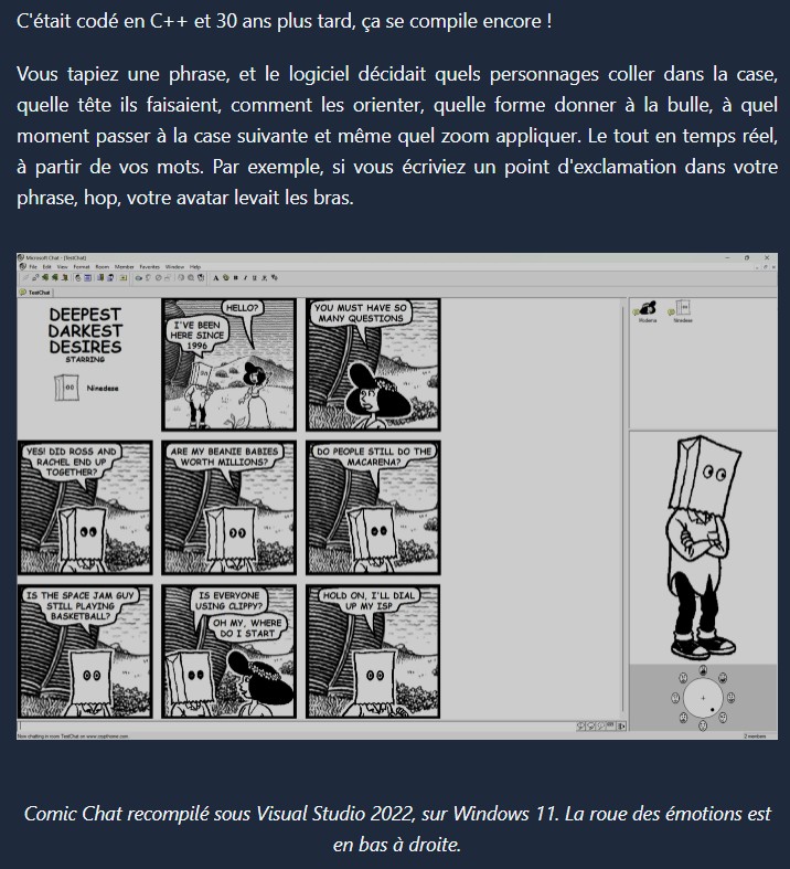Korben - Comic Chat - L'IRC qui vous dessinait en BD fonctionne encore