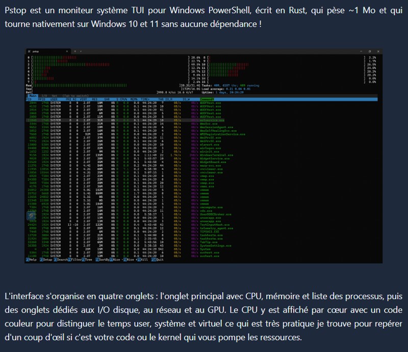 Korben - pstop - Le vrai htop natif pour Windows