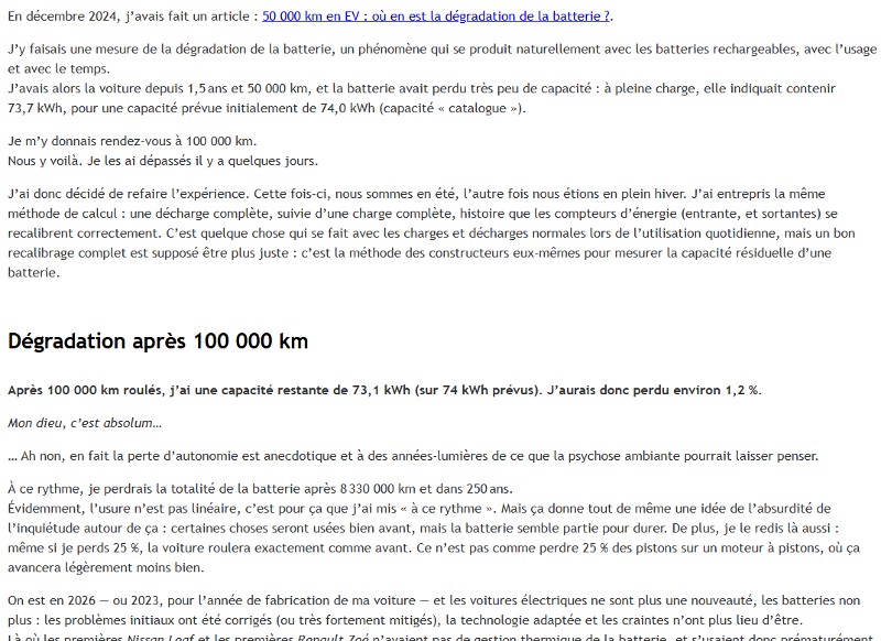 Timo - 100 000 km en EV : où en est la dégradation de la batterie ?