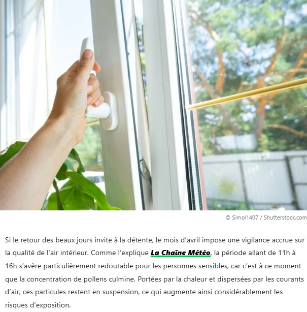 presse-citron - Pourquoi il faut absolument éviter d’ouvrir ses fenêtres entre 11h et 16h en avril ?