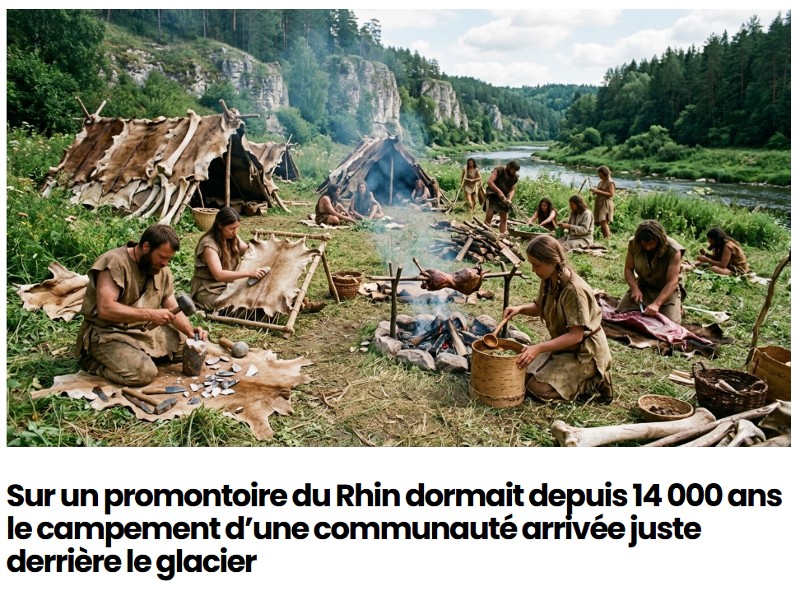 sciencepost - Sur un promontoire du Rhin dormait depuis 14 000 ans le campement d’une communauté arrivée juste derrière le glacier