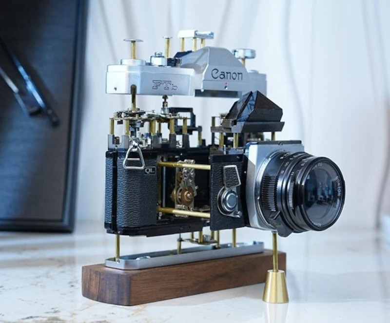 theawesomer - Disassembled Camera Art