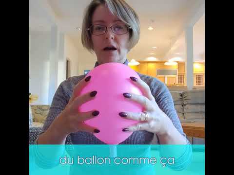 Utiliser un ballon et une balle de ping pong pour montrer comment le col s'amincit et se dilate.jpg