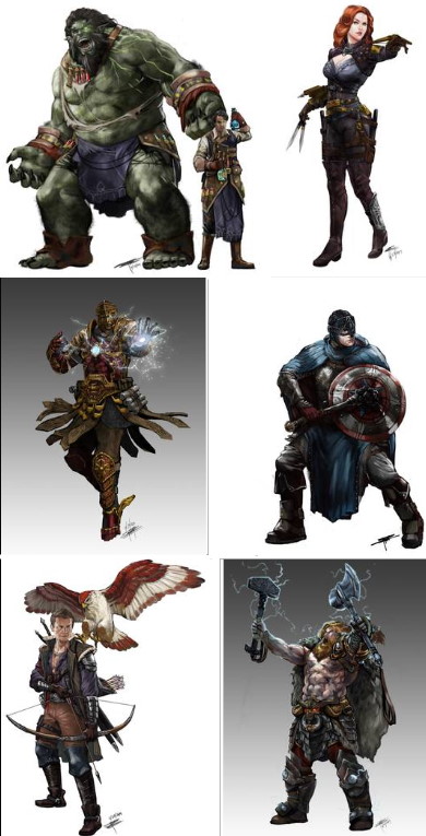 deviantart.com frostllamzon DND Avengers.jpg