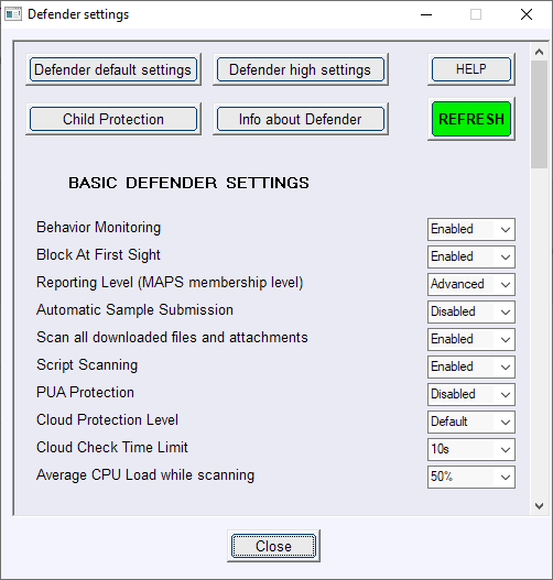 ghacks.net configuredefender-windows-defender-configuration-tool.png