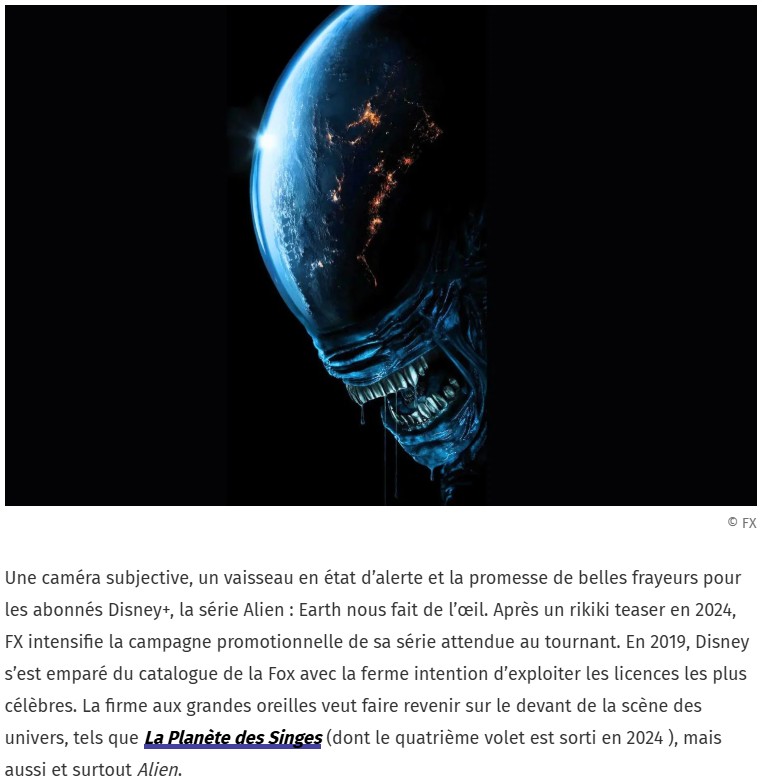 JDG - La série Alien : Earth s’offre de premières images à couper le souffle