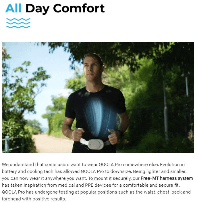 Kickstarter QOOLA Pro Revamped Wearable Air Conditioner Arfy'z