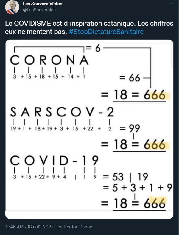 twitter.com LesSouverains Le COVIDISME est d’inspiration satanique - Les chiffres eux ne mentent pas.jpg.jpg