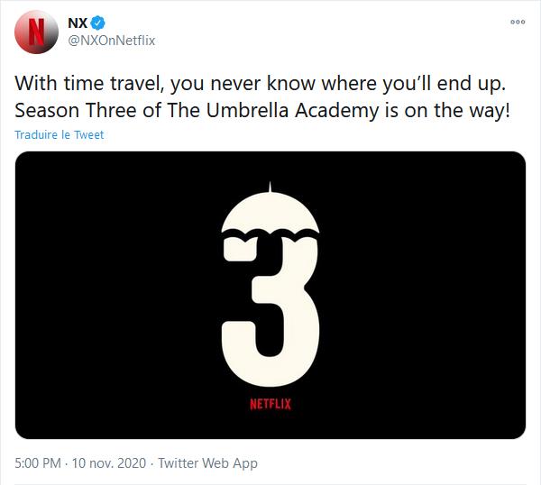 twitter.com NXOnNetflix - The Umbrella Academy saison 3 is on the way.jpg