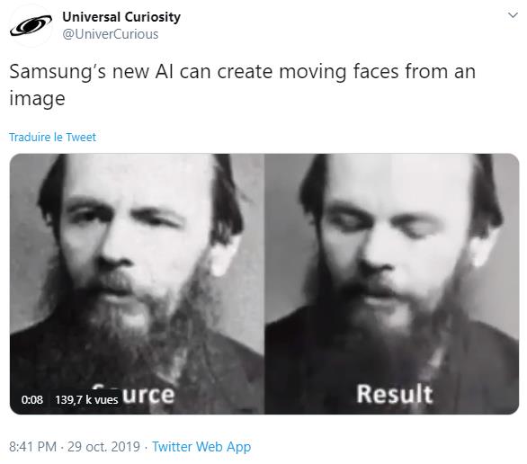twitter.com UniverCurious Samsung s new AI can create moving faces from an image.jpg