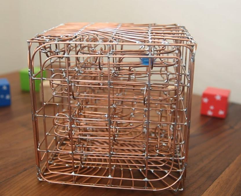 youtube.com LittleBall Creations - The Caged Ball Rolling Ball Sculpture part 1. Marble Machine. Marble Run.jpg